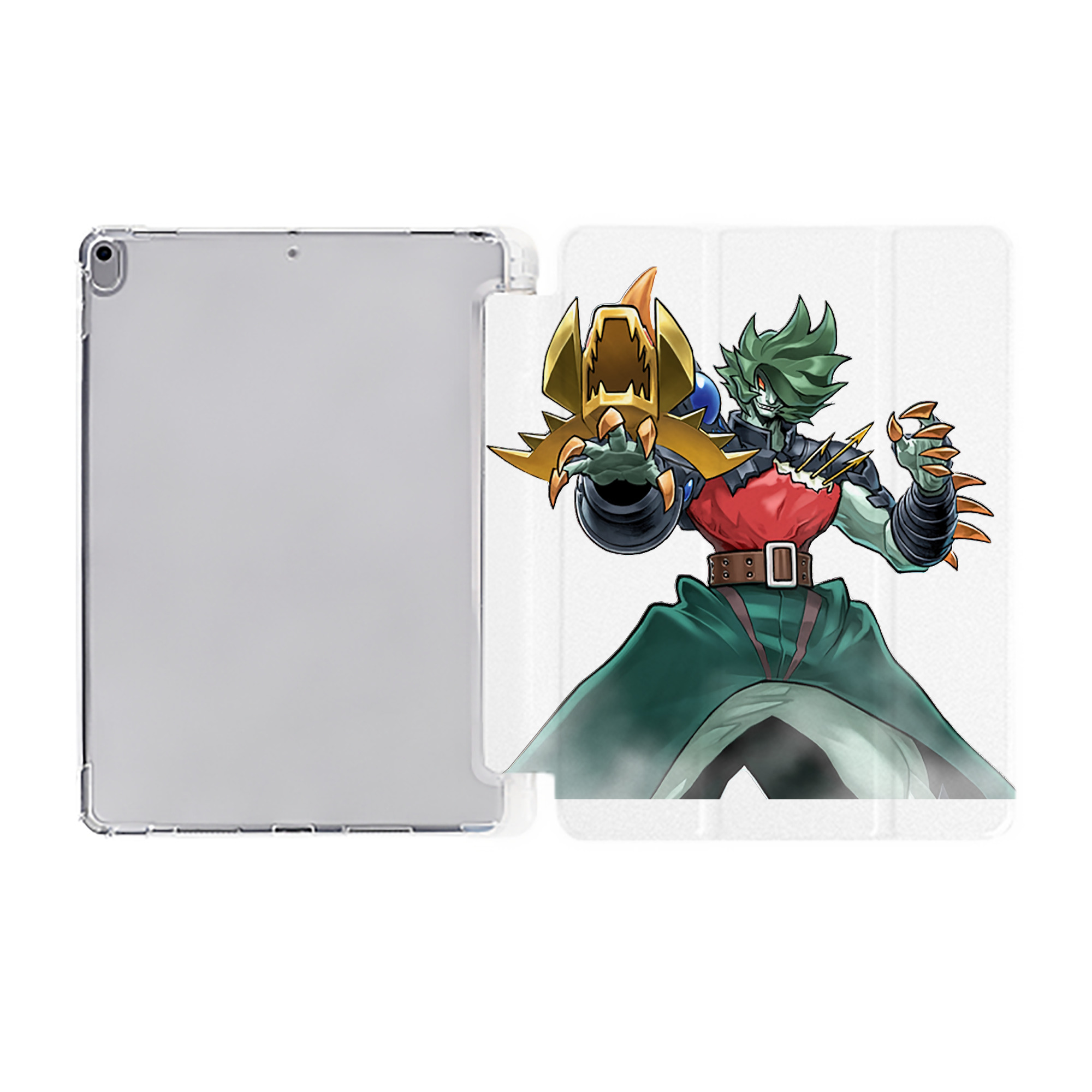 （画像用） 遊☆戯☆王 Yu-Gi-Oh! IPad ケース ペン収納付き 三つ折りスタンド PUレザー×シリコン 対応機種9.5/10.5/10.9インチ